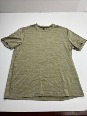 Ten Thousand CamoKnit Shirt CO2 Camo Olive Green Men Medium Short Sleeve Stretch